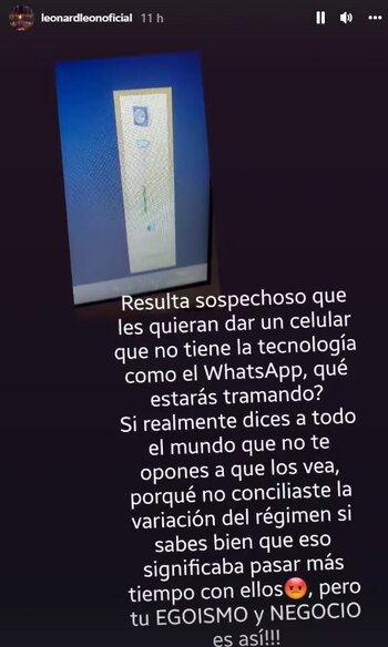 Leonard León publica mensajes contra