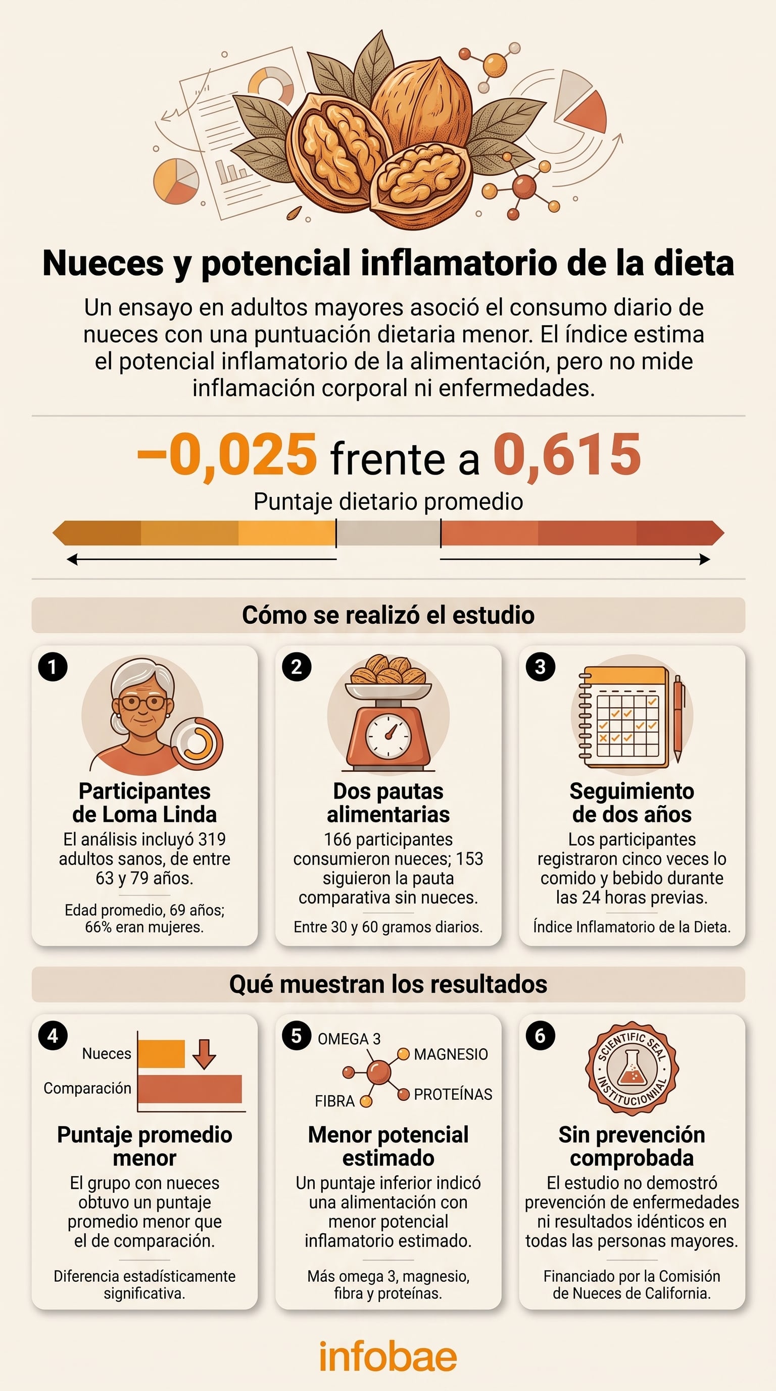 La investigación analizó las pautas alimentarias de 319 personas de 63 a 79 años durante dos años de seguimiento (Imagen Ilustrativa Infobae)