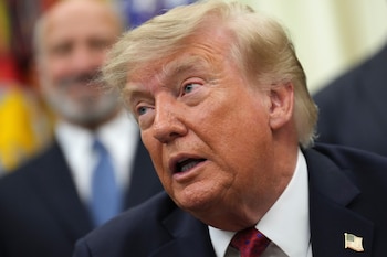 El presidente Donald Trump en la Oficina Oval en la Casa Blanca en Washington, el 31 de agosto del 2026. (AP foto/Jacquelyn Martin)