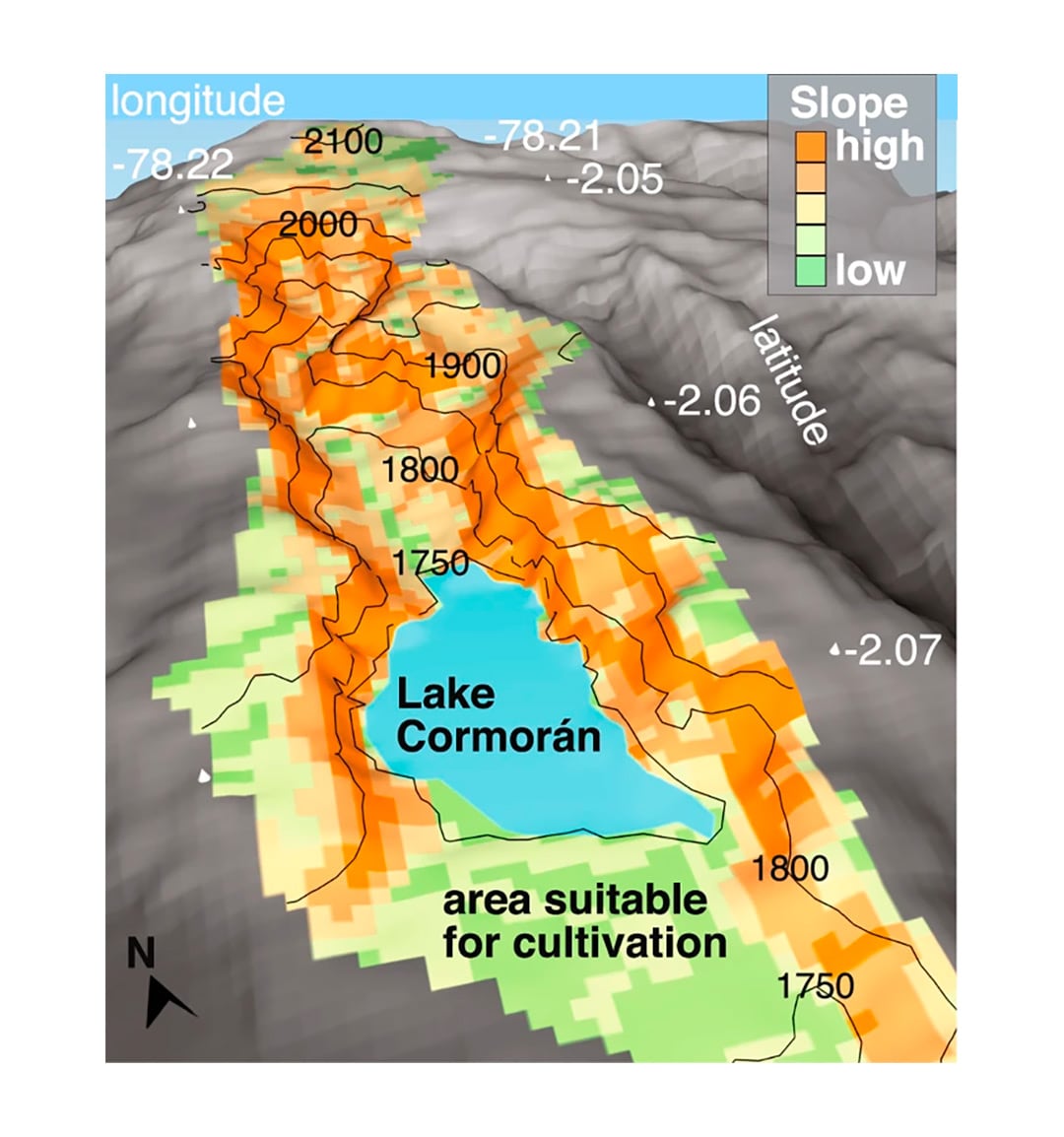 El análisis de sedimentos del lago Cormorán muestra 2.700 años de ocupación humana y transformación ambiental en la región (Esri, DeLorme Publishing Company / Nature Communications)