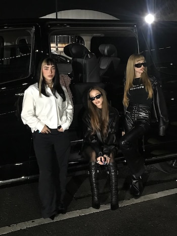 Ángela Torres, Nicki Nicole y La Joaqui en el concierto de Rosalía