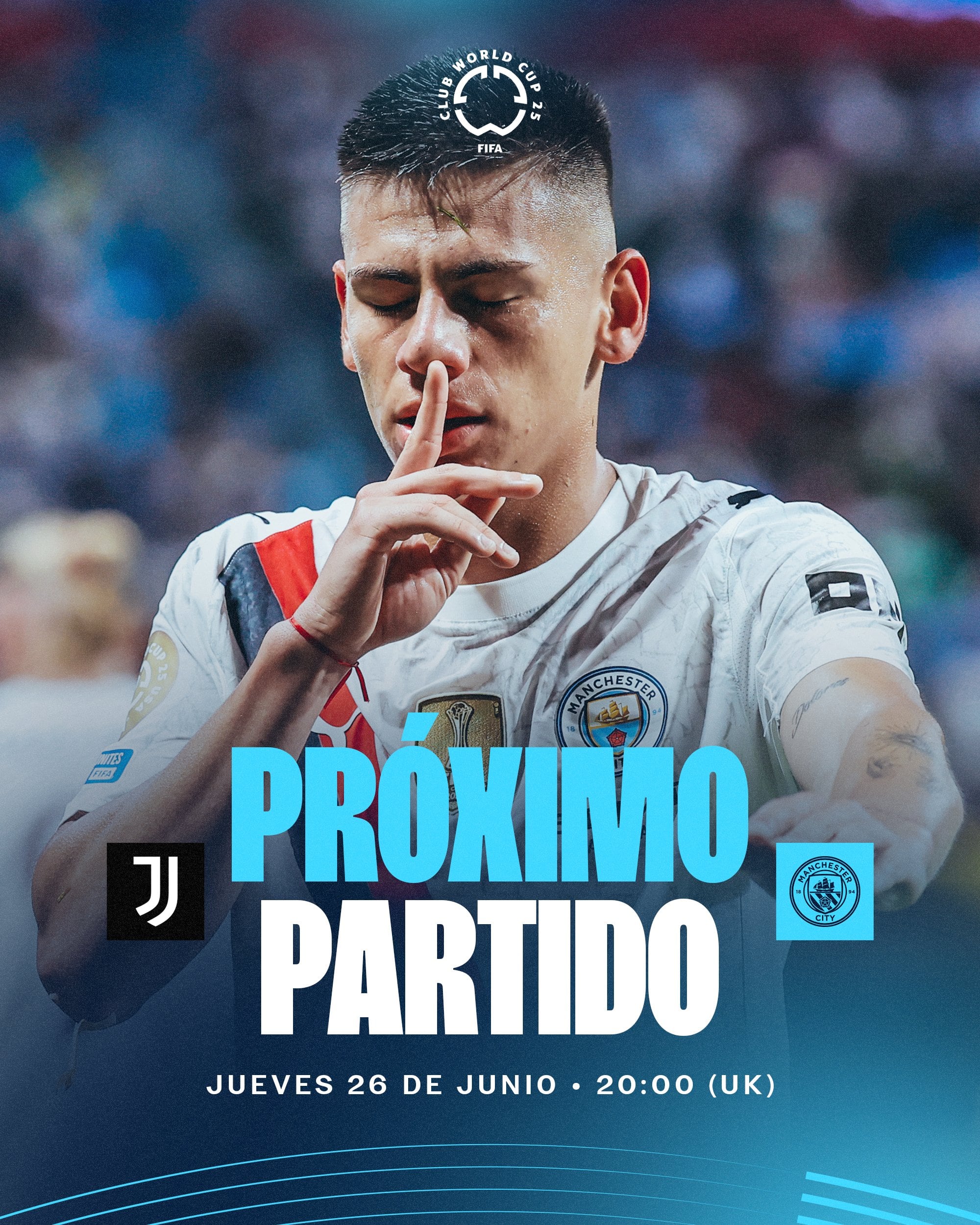 Anuncio del Juventus vs Manchester City en fase de grupos por Mundial de Clubes 2025. - créditos: Manchester City