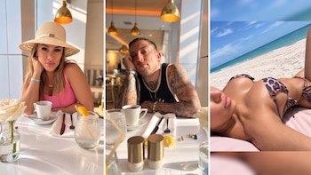 Las postales de Barby Silenzi y El Polaco en Miami: relax en la playa, desayuno y una particular sorpresa