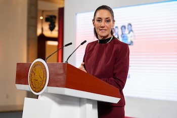 La presidenta Claudia Sheinbaum durante