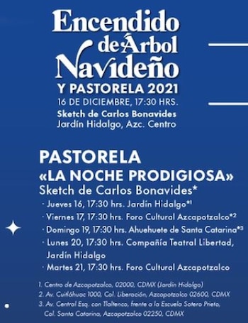 Las actividades navideñas se llevarán