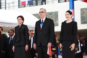 El presidente llegó con su