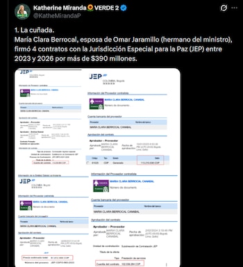 Katherine Miranda mencionó a María