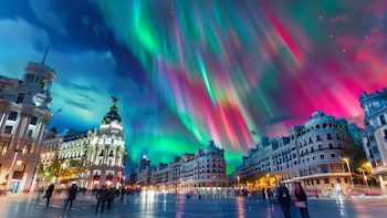 La aurora boreal también se