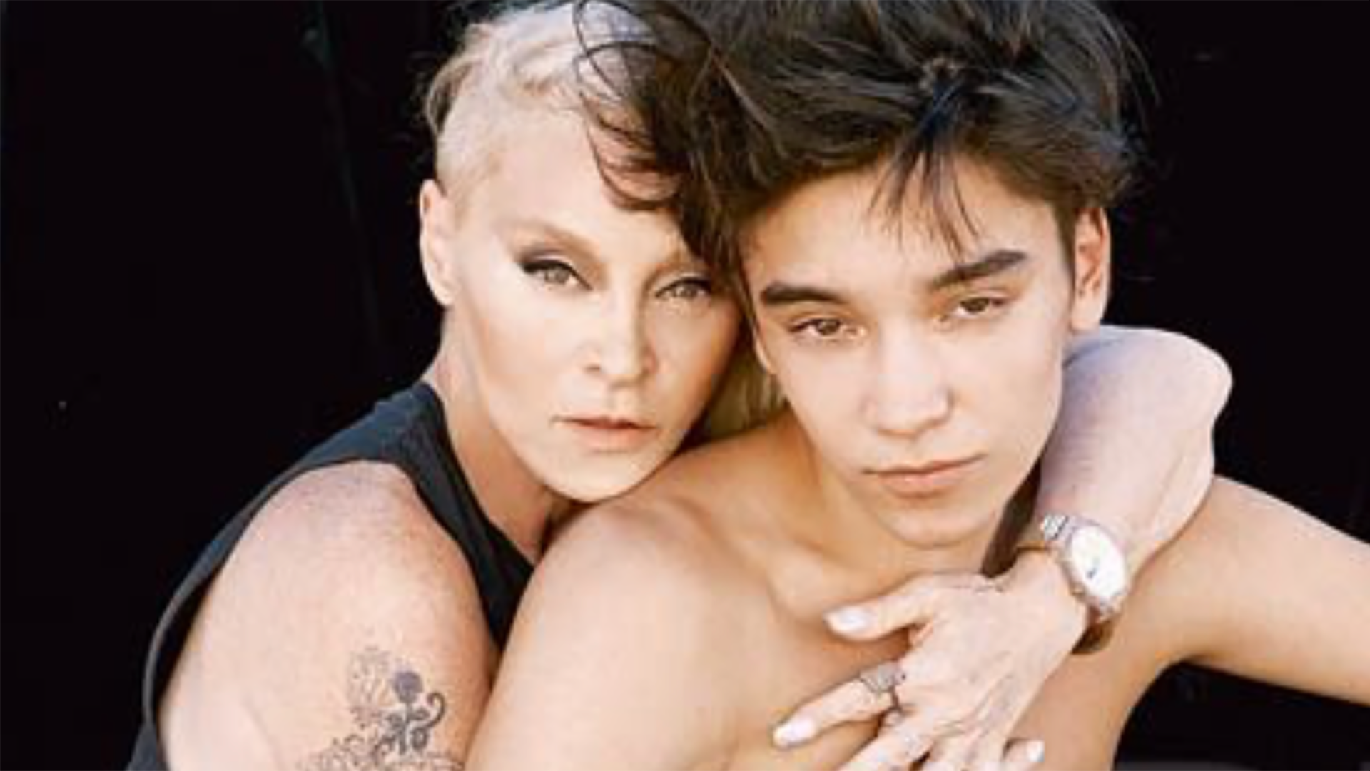 Divina Gloria y su hijo León Villafañe Goldsztern