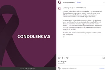 Comunicado de la UTN sede Trenque Lauquén