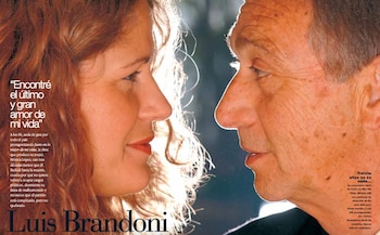 Tras su divorcio, Brandoni inició una relación de nueve años con la productora Mónica López, marcada por la diferencia de edad