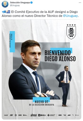 Uruguay oficializó a Diego Alonso