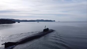 Un submarino ruso en una