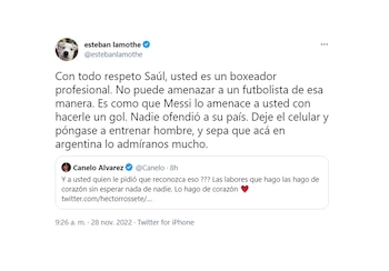 El tuit de Esteban Lamothe