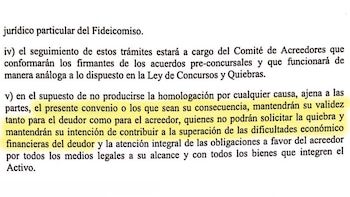 Una de las claúsulas en