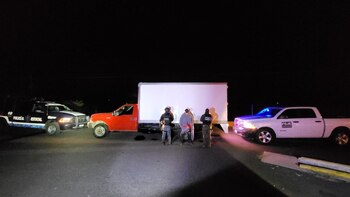 El camión de carga en