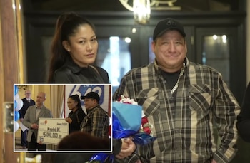 La pareja, Lawrence y Krystal.