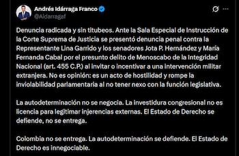 Andrés Idárraga, ministro de Justicia,