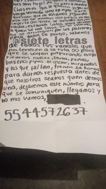 Extorsión Ruta 50 CDMX
