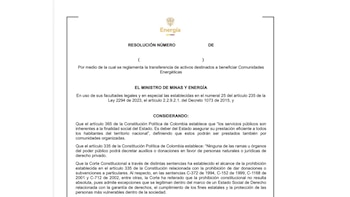 Hasta el momento, la resolución permanece en borrador, hasta que sea expedida oficialmente - crédito @Juan_EspinalR/X