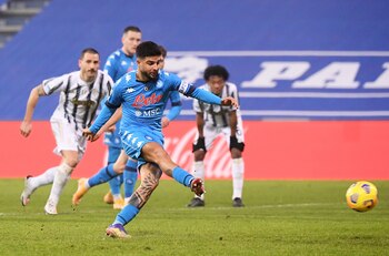 Insigne erró un penal cuando