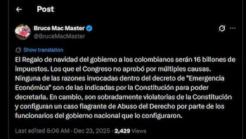 Bruce Mac Master también se