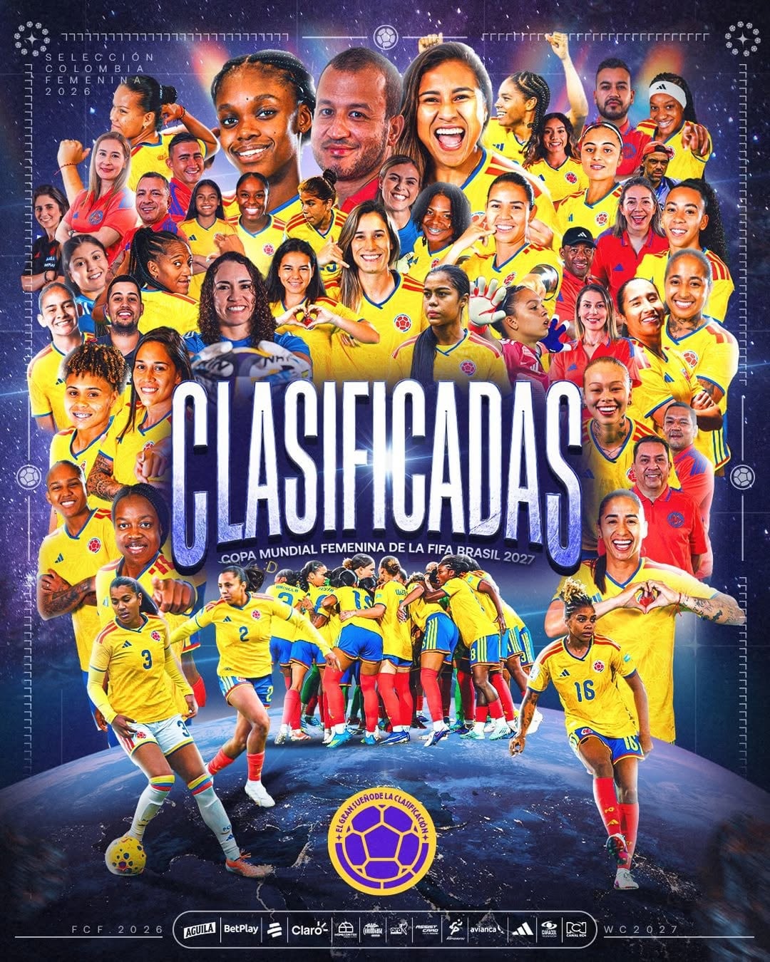 Colombia sacó pasaje a la Copa del Mundo 2027. Crédito: Selección Colombia Femenina.
