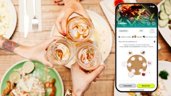 En POPULIT, los usuarios eligen una silla personalizada para que el resto de los comensales puedan imaginar su estilo y personalidad. (Montaje Infobae con imágenes de Freepik y POPULIT)