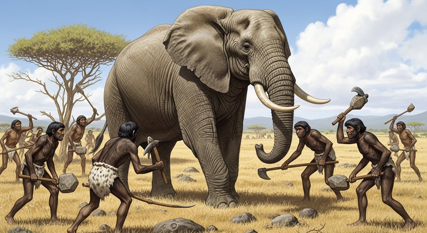 El hallazgo en la Garganta de Olduvai muestra que los primeros Homo erectus cazaron y procesaron elefantes hace casi dos millones de años (Imagen Ilustrativa Infobae)