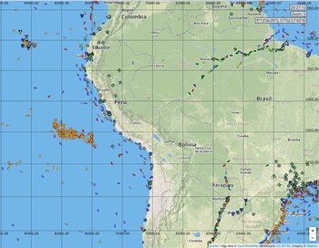 Concentraciones de buques extranjeros frente