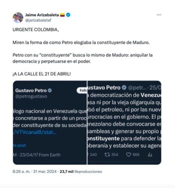 Con esta publicación, el influenciador