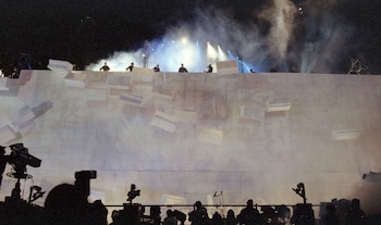 Roger Waters en Berlín en 1990