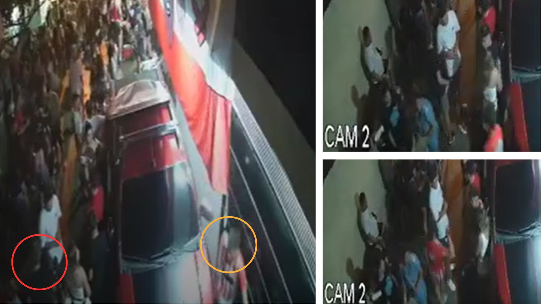 En el video se observa cómo el colombiano llega con cuchillo en mano para atacar a al joven de 19 años, su hijastro - crédito captura de pantalla ABC Digital / sitio web