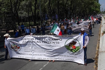 manifestación de campesinos