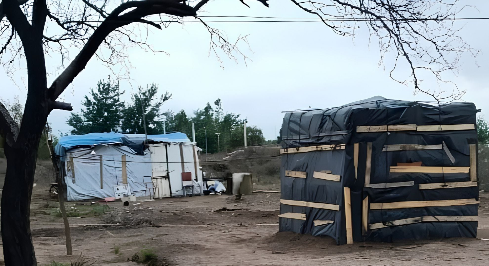El asentamiento en donde fue encontrada la víctima (Facebook: Red de las Noticias)