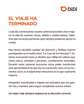 Didi México anunció su retiro