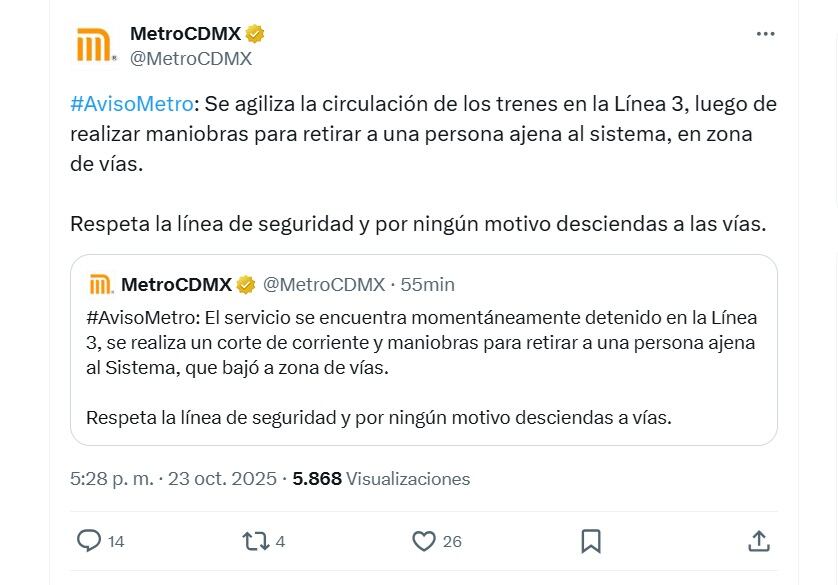 (X/ @MetroCDMX)
