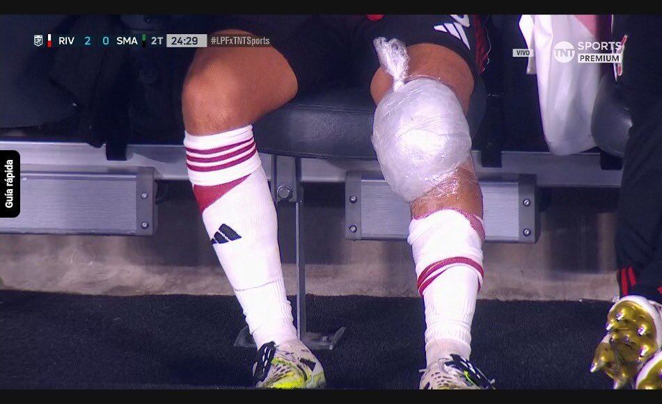 El antioqueño fue titular en el duelo entre River Plate y San Martín de San Juan- crédito @golesendir_/X