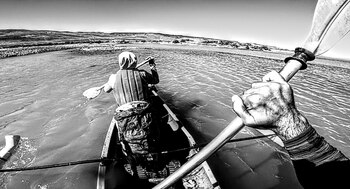 Luciana y Diego, remando para