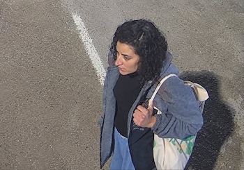 La imagen de la cámara de seguridad en la ruta 34, cerca de Cañada Rosquín, es el último registro conocido de Micaela Albornoz