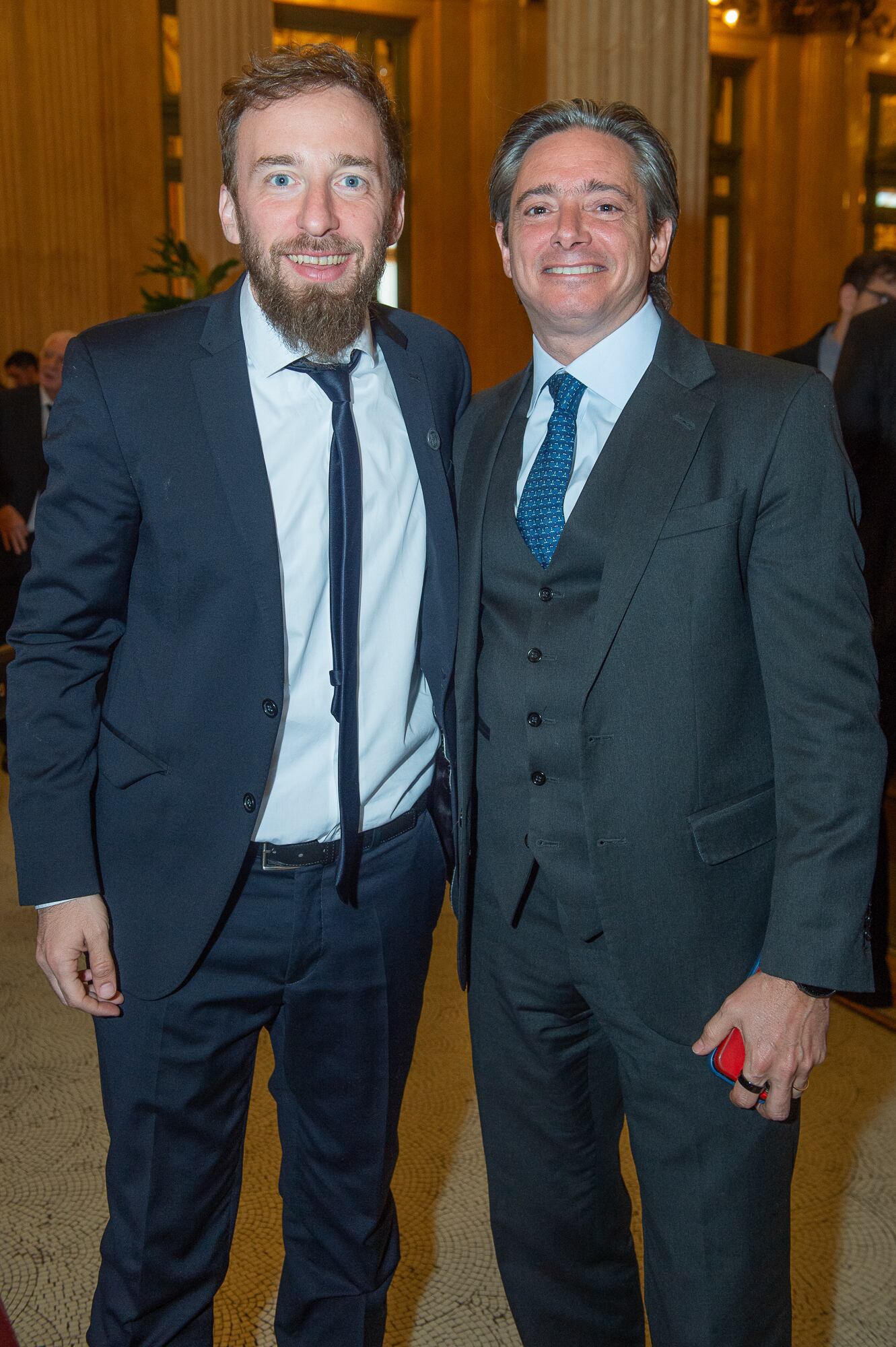 El intendente de Lomas de Zamora, Federico Otermín, y Christian Asinelli, vicepresidente Corporativo de Programación Estratégica de CAF -Banco de Desarrollo de América Latina