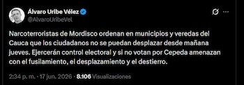 Uribe anunciou