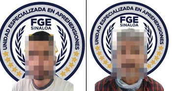 Fabián y José fueron capturados en Ahome por el crimen de dos personas en Sinaloa Foto: Fiscalía Sinaloa