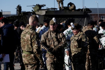 Soldados británicos, que sirven como