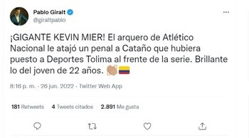 El portero de 22 años