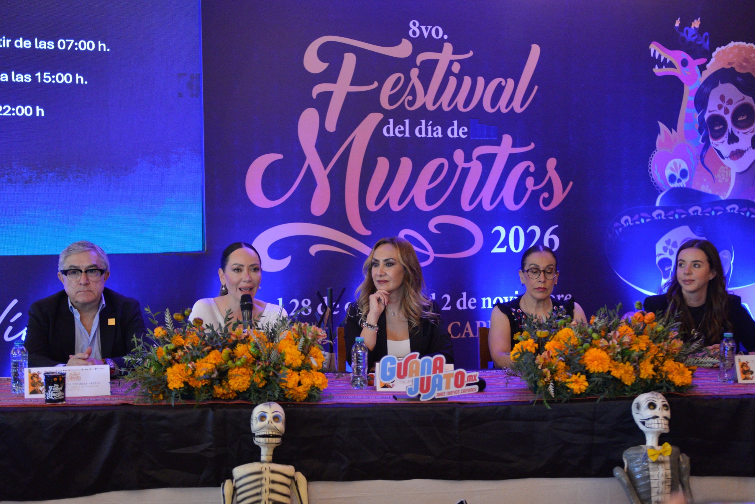 La programación de seis días incluye desfile de Catrinas, ofrenda monumental y Procesión de los Angelitos. (Facebook Guanajauto Capital)