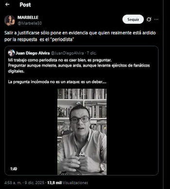 La cantante expuso su respaldo