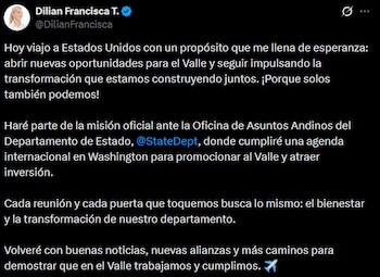 Dilian Francisca Toro expresó que