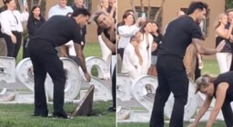 Leandro Paredes causó furor en el acto de egresados de su hija: su gesto con una niña en problemas que se hizo viral