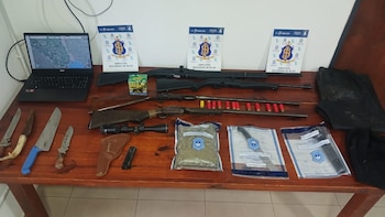 Parte de lo incautado a